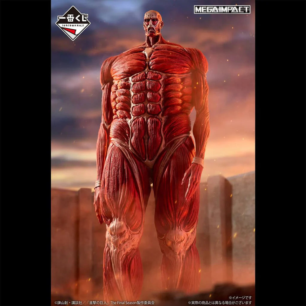ATTACK ON TITAN ICHIBAN KUJI TAKE DOWN THE BEAST TITAN FIGURA TITAN COLOSSAL LAST ONE PRECINTADA STOCK JAPÓN 5-6 sem.