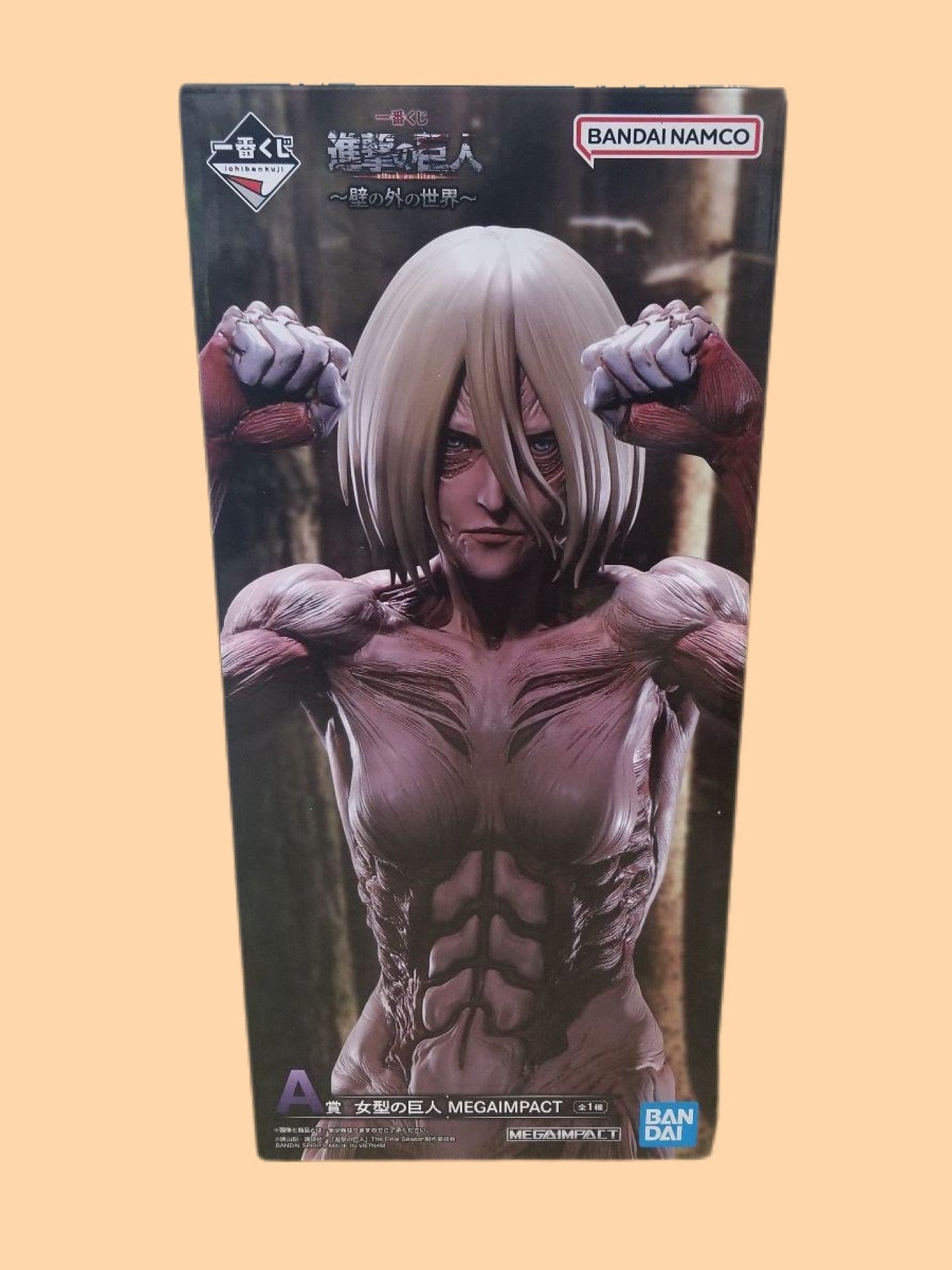 ATTACK ON TITAN THE WORLD OUTSIDE THE WALLS FIGURA PRICE A TITAN HEMBRA MEGAIMPACT ICHIBAN KUJI PRECINTADA PREVENTA 3-4 sem. Ichiban Kuji Otaku Village