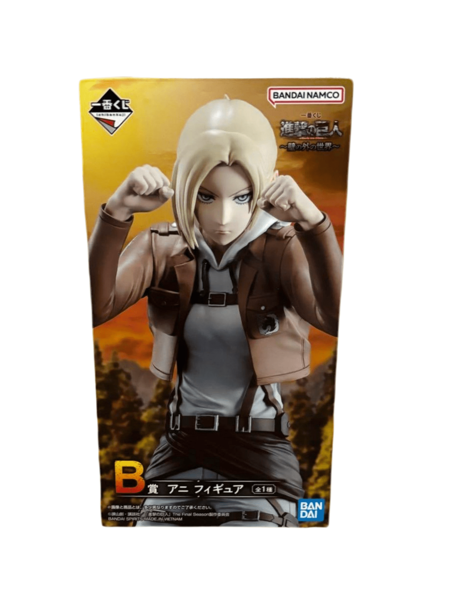 ATTACK ON TITAN THE WORLD OUTSIDE THE WALLS FIGURA PRICE B ANNIE LEONHART ICHIBAN KUJI PRECINTADA PREVENTA 3-4 sem. Ichiban Kuji Otaku Village