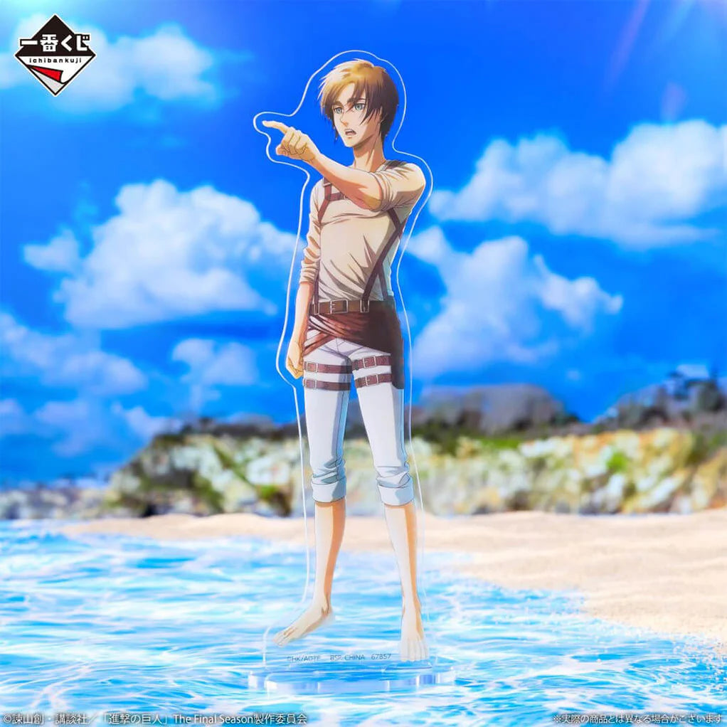 ATTACK ON TITAN ICHIBAN KUJI TAKE DOWN THE BEAST TITAN ACRÍLICO EREN YEAGER PRICE C PRECINTADO STOCK JAPÓN 5-6 sem.