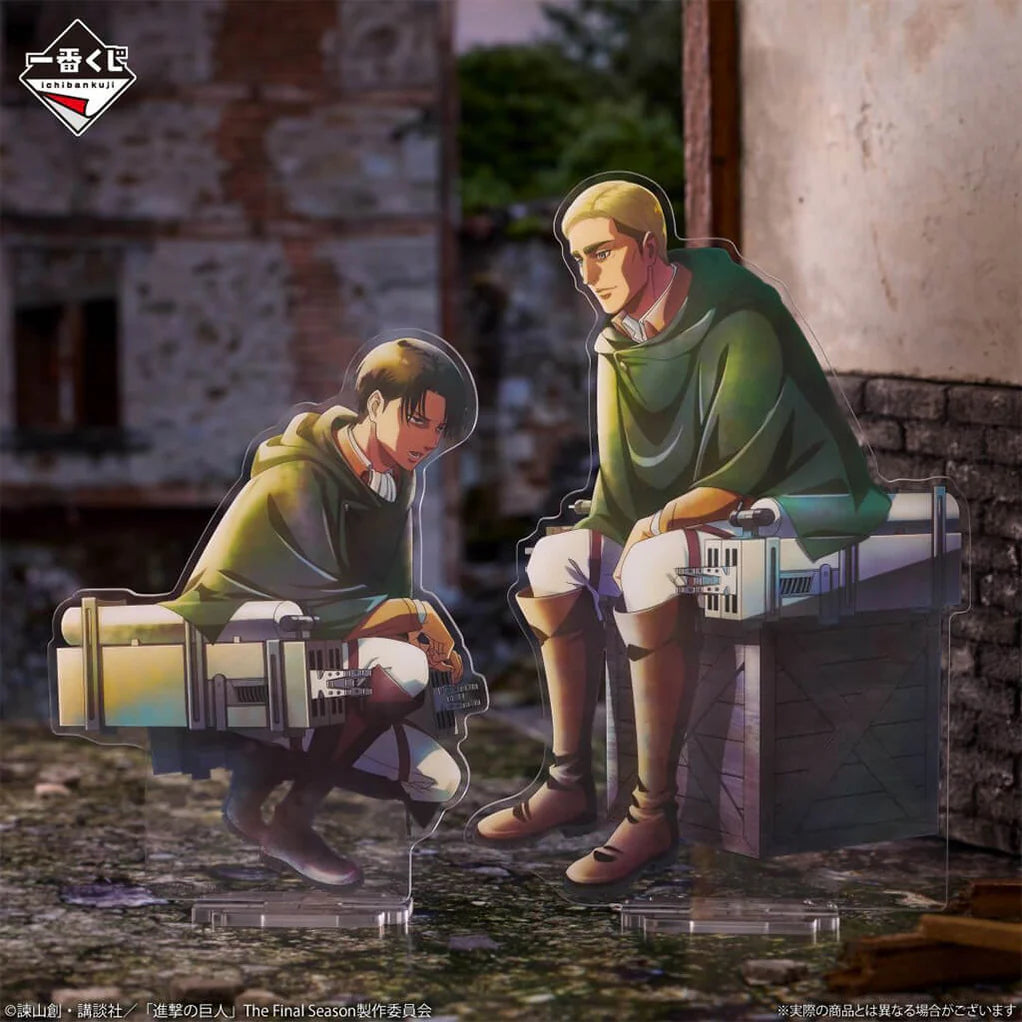ATTACK ON TITAN ICHIBAN KUJI TAKE DOWN THE BEAST TITAN ACRÍLICO LEVI PRICE C PRECINTADO STOCK JAPÓN 5-6 sem.