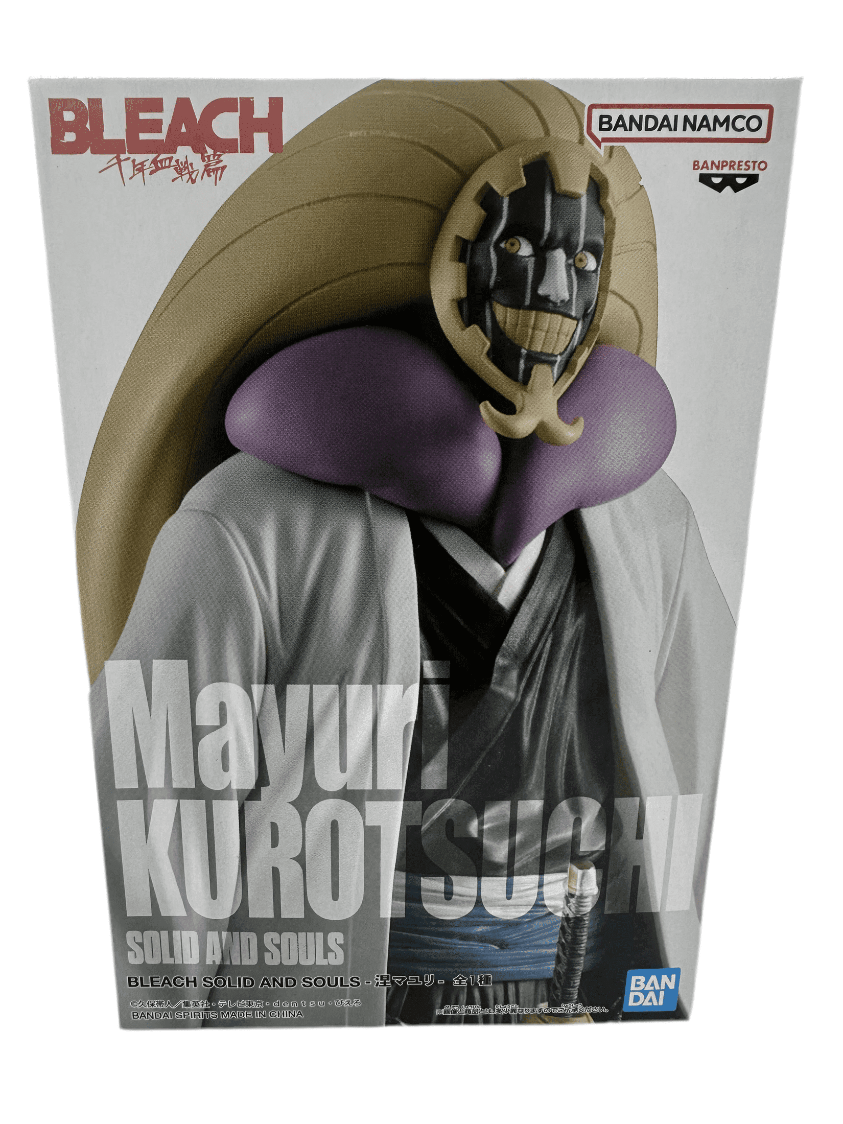 BLEACH FIGURA MAYURI KUROTSUCHI SOLID AND SOULS BANPRESTO COMO NUEVA