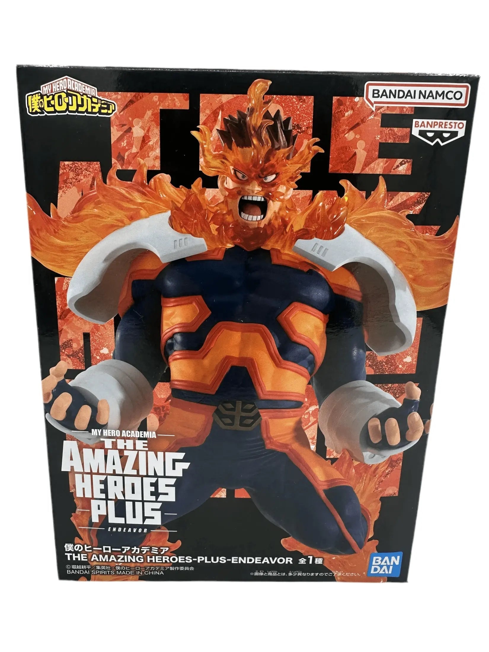 BOKU NO HERO FIGURA ENDEAVOR THE AMAZING HEROES PLUS BANPRESTO COMO NUEVA