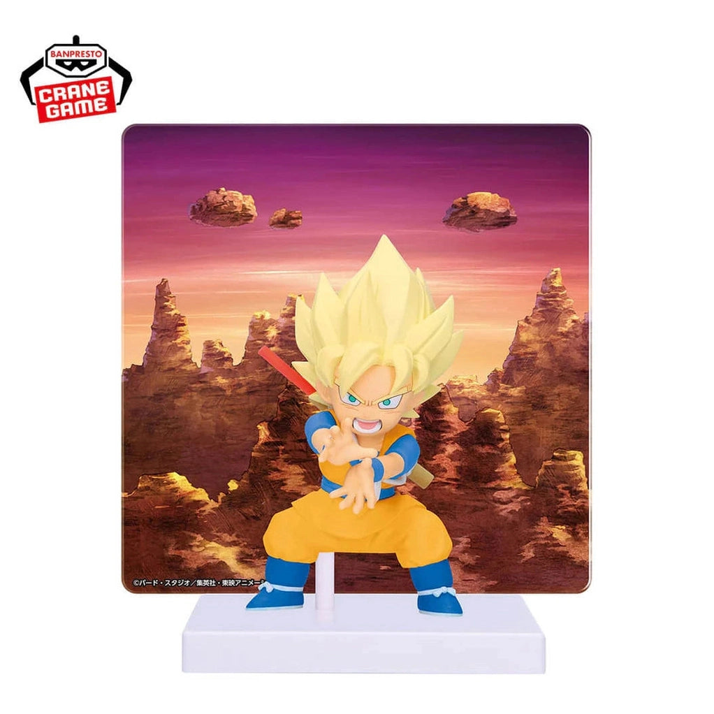 DRAGON BALL DAIMA FIGURA GOKU SUPER SAIYAN WITH PANEL COMO NUEVA