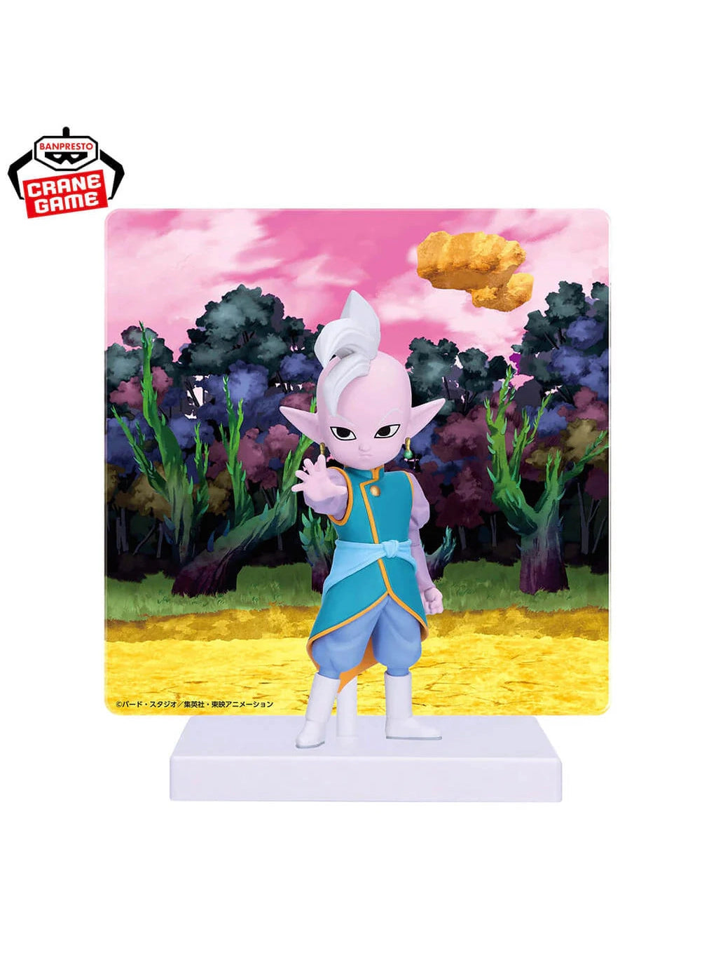 DRAGON BALL DAIMA FIGURA KAIO SHIN WITH PANEL COMO NUEVA