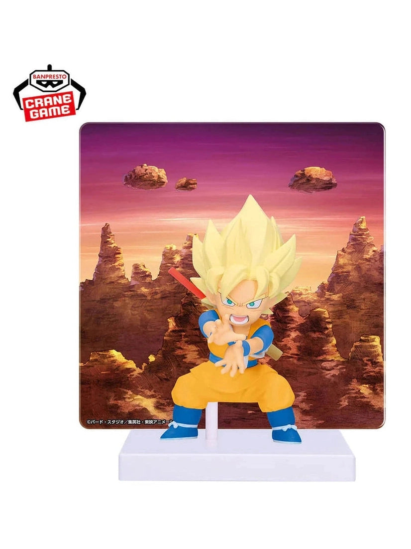 DRAGON BALL DAIMA FIGURA GOKU SUPER SAIYAN WITH PANEL COMO NUEVA