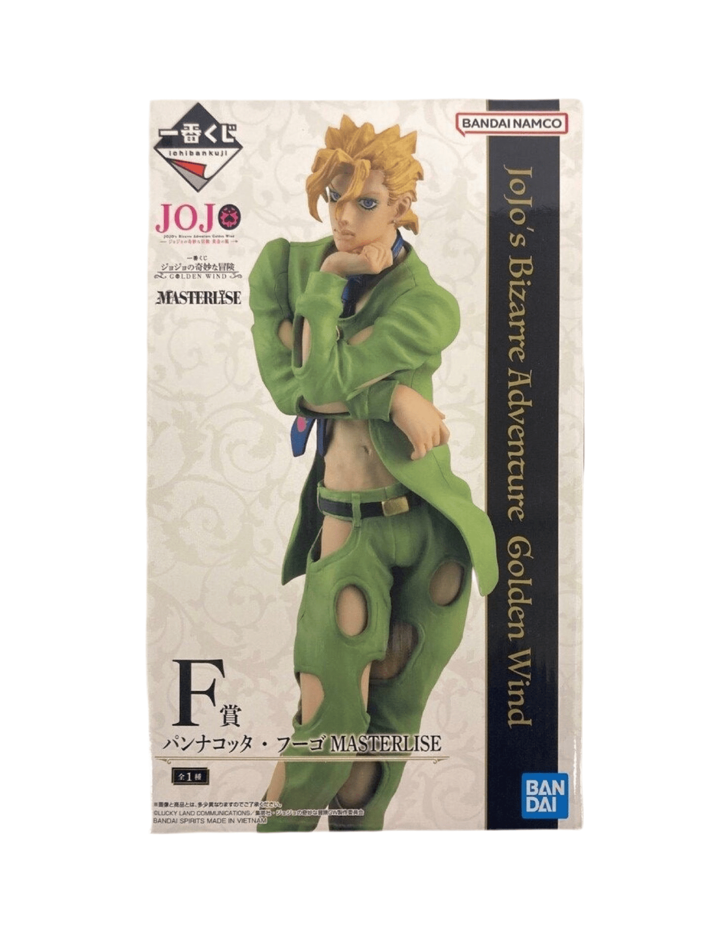 JOJO’S BIZARRE ADVENTURE FIGURA GOLDEN WIND PRICE F PANNACOTTA FUGO MASTERLISE ICHIBAN KUJI PRECINTADA PREVENTA 3-4 sem. Ichiban Kuji Otaku Village