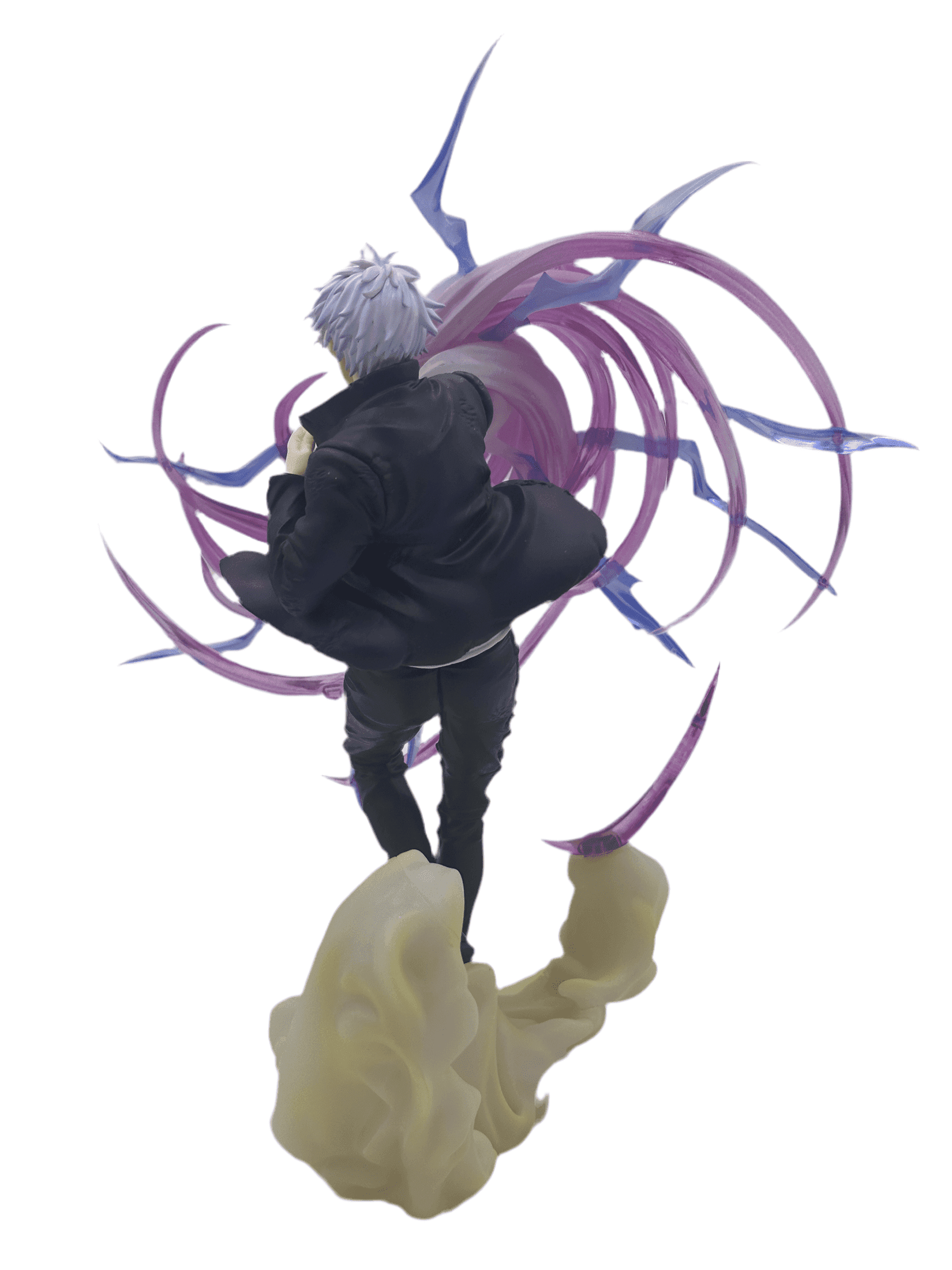 JUJUTSU KAISEN FIGURA SATORU GOJO HOLLOW PURPLE KYOSHIKI MURASAKI LUMINASTA COMO NUEVA