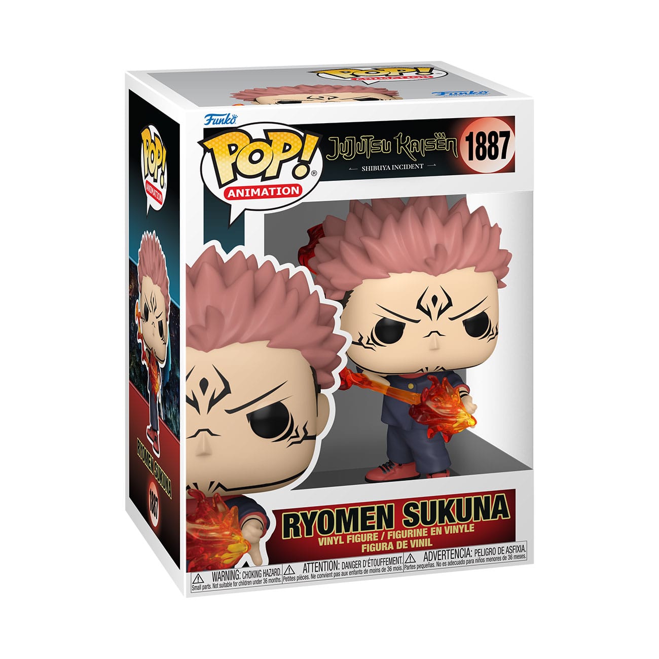 JUJUTSU KAISEN POP! ANIMATION VINYL FIGUREN SUKUNA FIRE ARROW