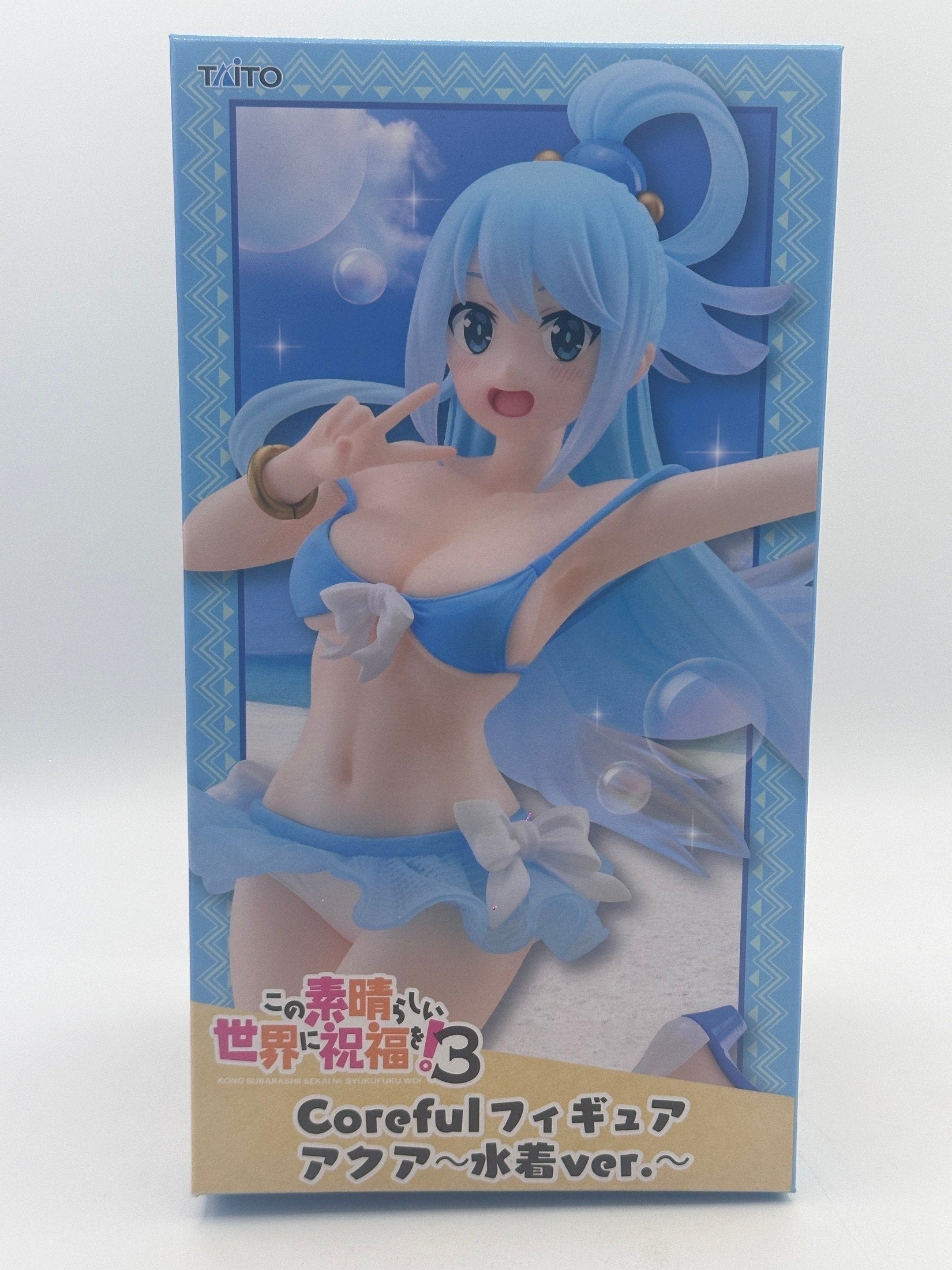 KONOSUBA GOD'S BLESSING ON THIS WONDERFUL WORLD! 3 FIGURA FIGURE AQUA SWIMSUIT VER. TAITO CRANE LIMITED VER. COMO NUEVA