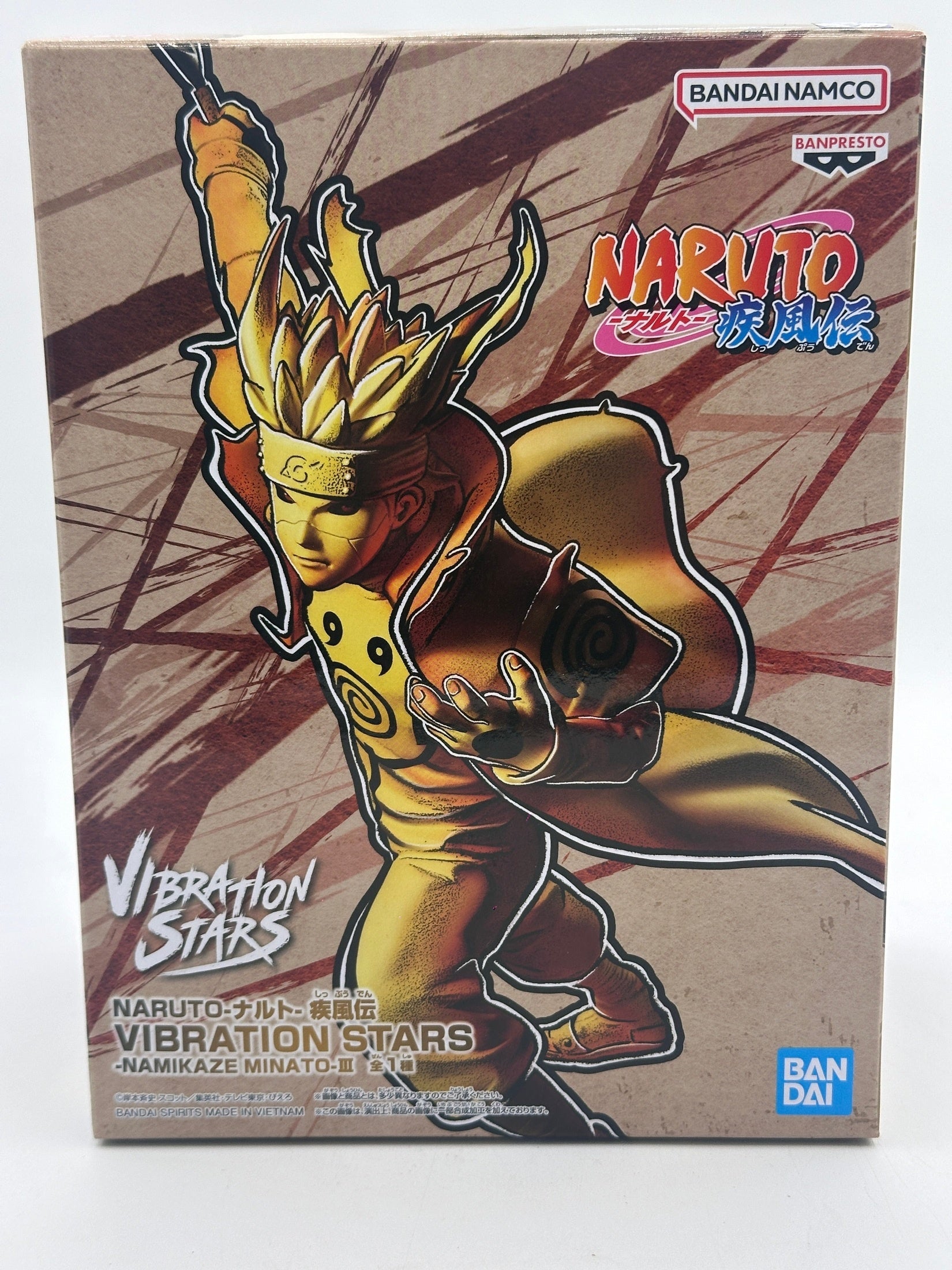 NARUTO FIGURA MINATO NAMIKAZE MODO CHAKRA VIBRATION STARS BANPRESTO COMO NUEVA Banpresto Otaku Village