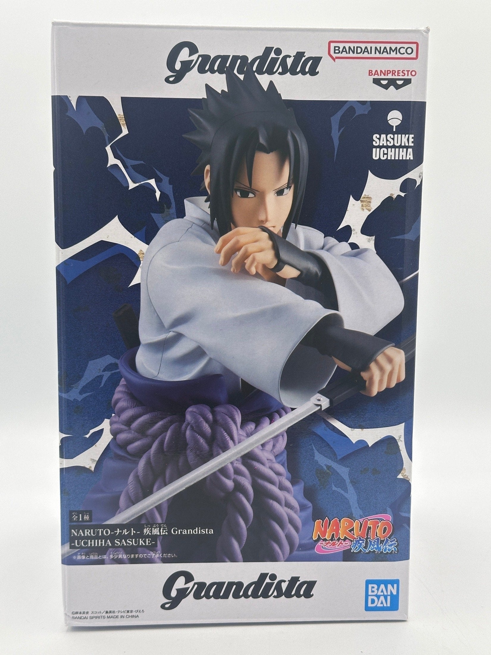 NARUTO FIGURA SASUKE UCHIHA GRANDISTA BANPRESTO COMO NUEVA