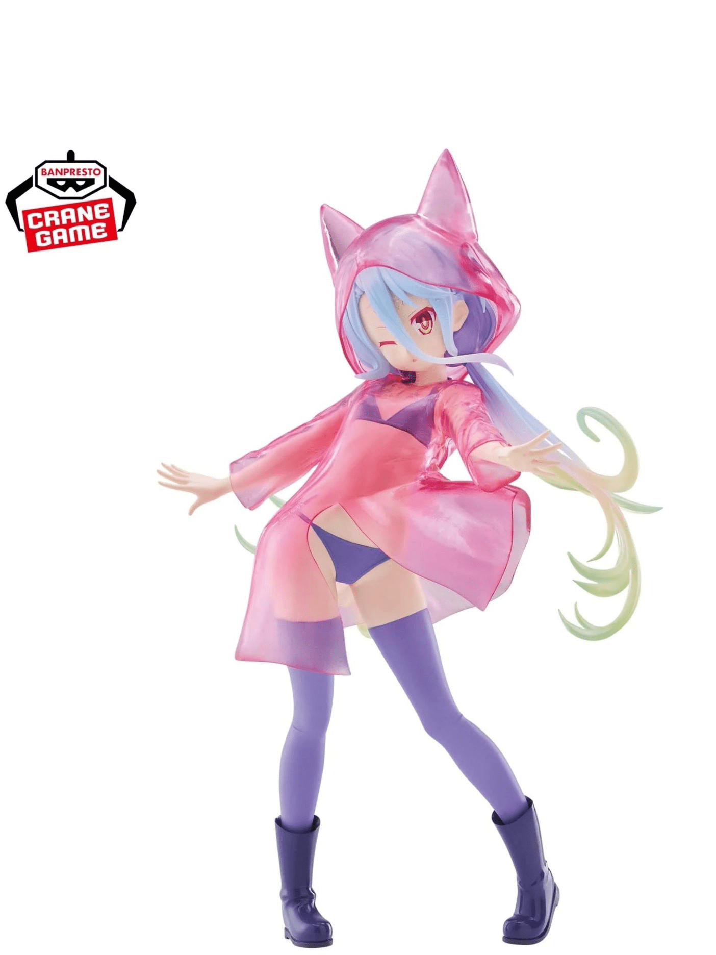NO GAME NO LIFE ESPRESTO FIGURA GLITTERY RAINCOAT SHIRO COMO NUEVA