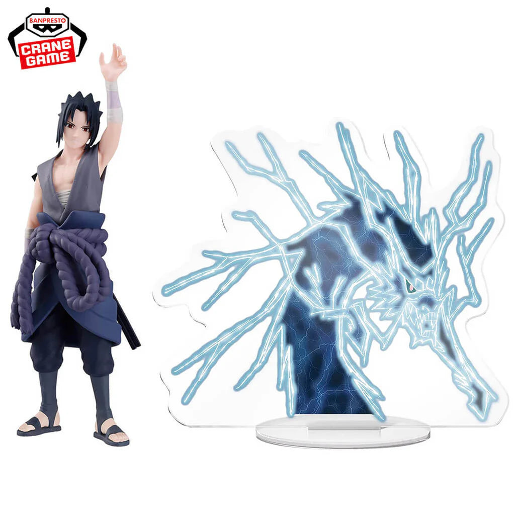 NARUTO SHIPPUDEN UCHIHA SASUKE VERSIÓN TRUENO DEL CIELO PANEL SPECTACLE COMO NUEVA