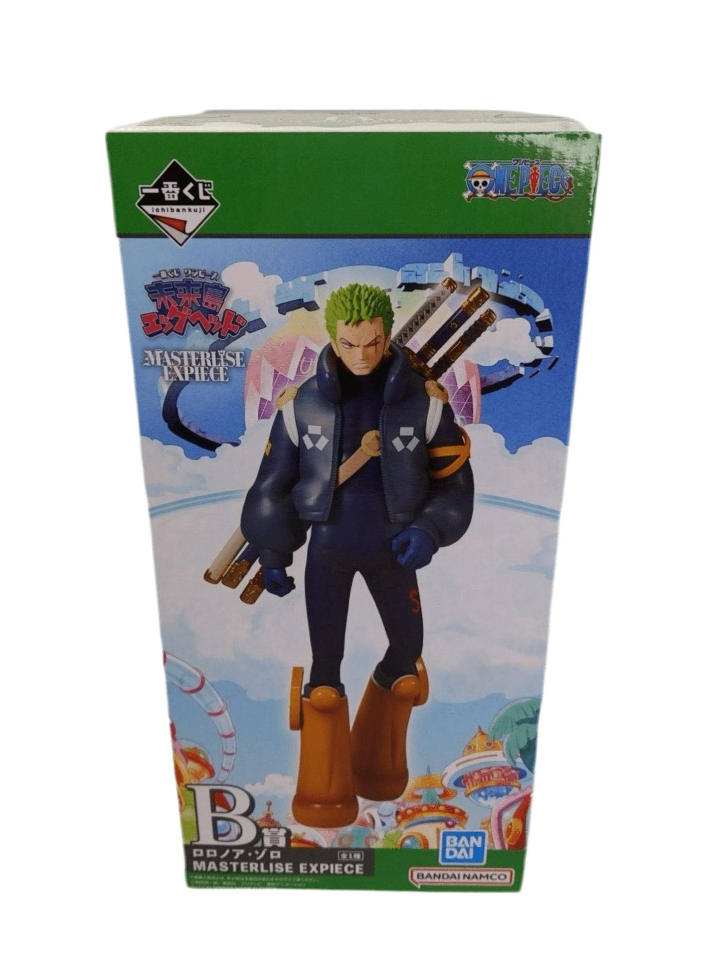 ONE PIECE FIGURA FUTURE ISLAND EGGHEAD PREMIO B RORONOA ZORO MASTERLISE EXPIECE ICHIBAN KUJI PRECINTADA PREVENTA 3-4 sem.
