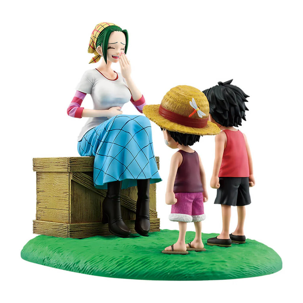 ONE PIECE FIGURA LUFFY, ACE Y MAKINO REVIBLE MOMENT ROAD TO DOWN ICHIBAN KUJI PREMIO A PRECINTADA PREVENTA 3-4 sem.