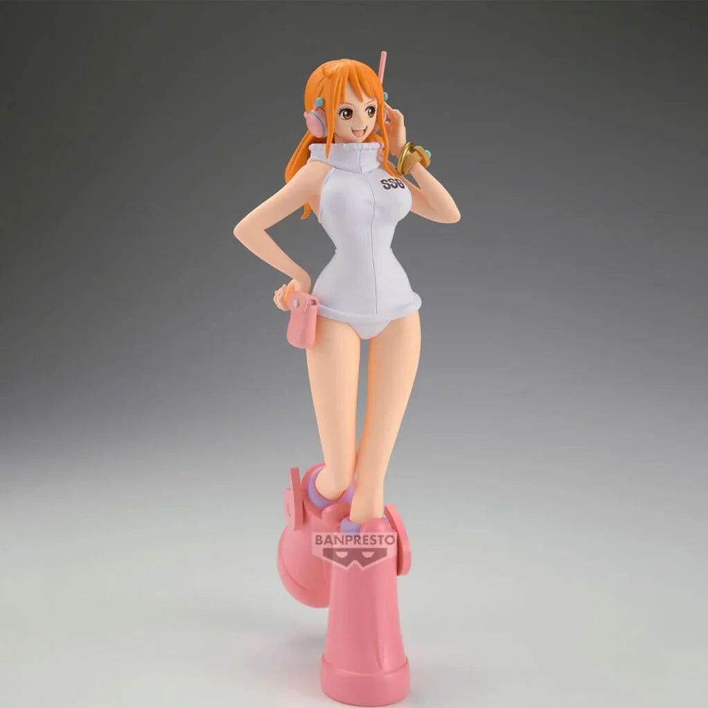 ONE PIECE FIGURA NAMI EGG HEAD STYLE GLITTER & GLAMOURS COMO NUEVA PREVENTA