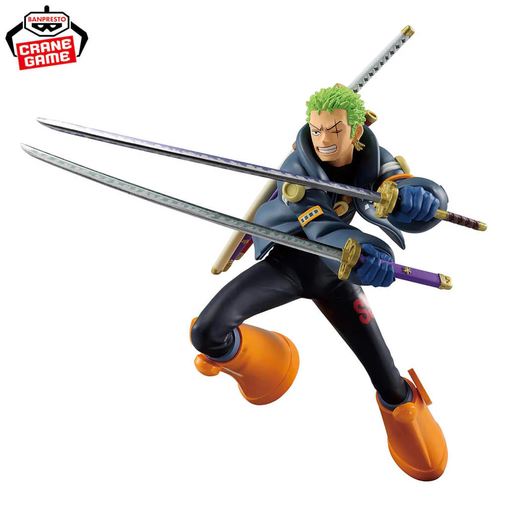ONE PIECE FIGURA RORONOA ZORO BATTLE RECORD COLLECTION COMO NUEVA PREVENTA 3-4 sem.