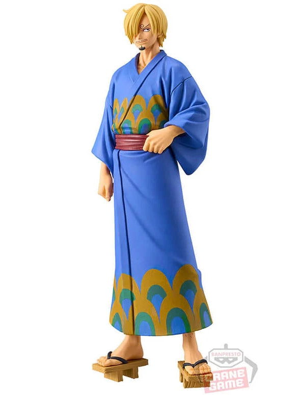ONE PIECE FIGURA SANJI THE GRANDLINE SERIES DXF WANOKUNI YUKATA VER. BANPRESTO COMO NUEVA PREVENTA 3-4 sem.