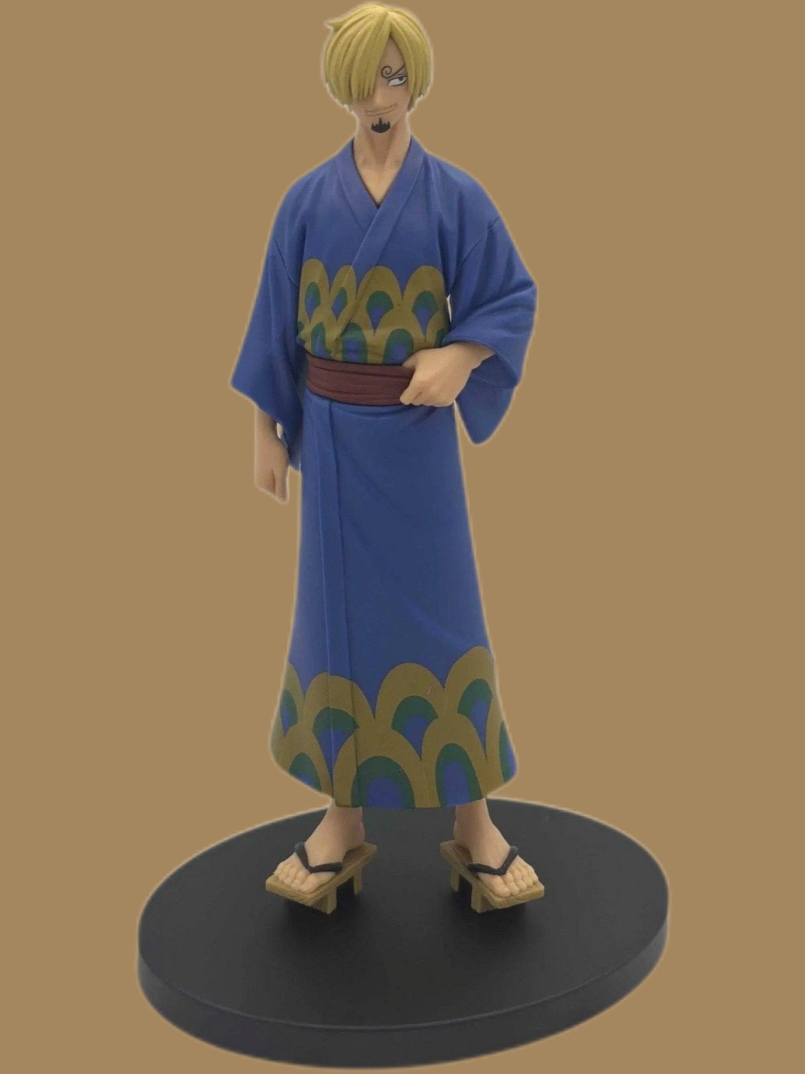 ONE PIECE FIGURA SANJI THE GRANDLINE SERIES DXF WANOKUNI YUKATA VER. BANPRESTO COMO NUEVA