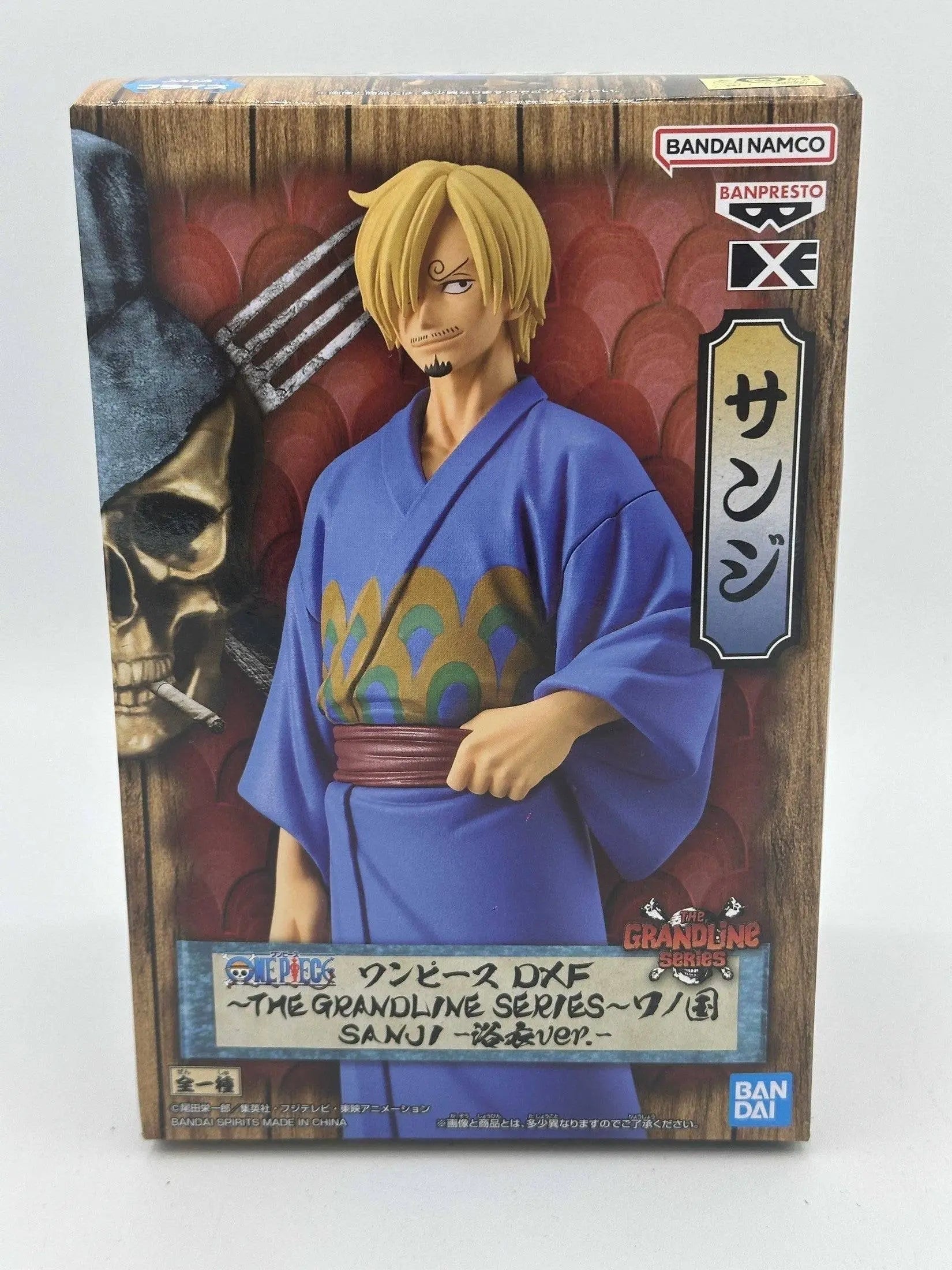 ONE PIECE FIGURA SANJI THE GRANDLINE SERIES DXF WANOKUNI YUKATA VER. BANPRESTO COMO NUEVA