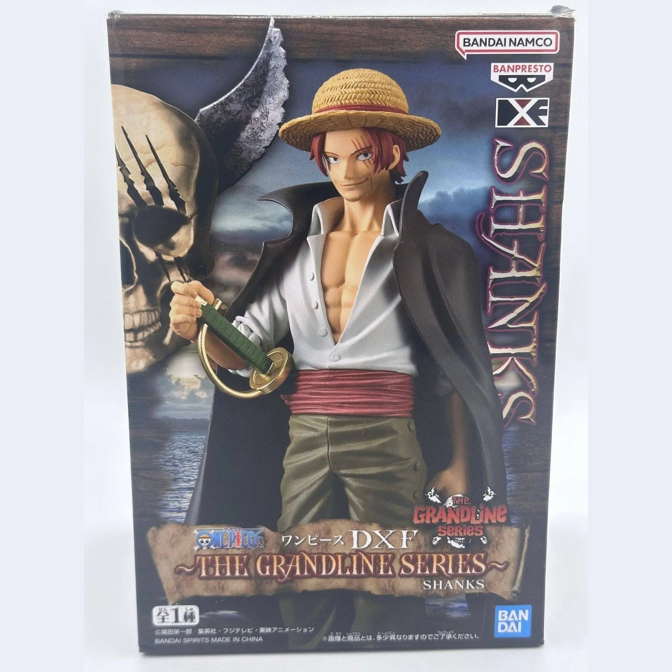 ONE PIECE FIGURA SHANKS THE GRANDLINE SERIES DXF BANPRESTO COMO NUEVA