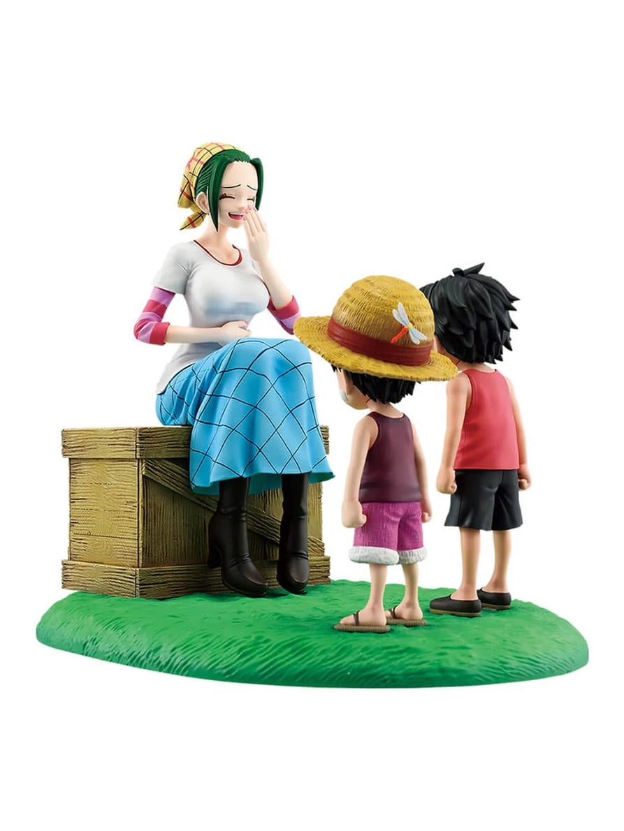 ONE PIECE FIGURA LUFFY, ACE Y MAKINO REVIBLE MOMENT ROAD TO DOWN ICHIBAN KUJI PREMIO A