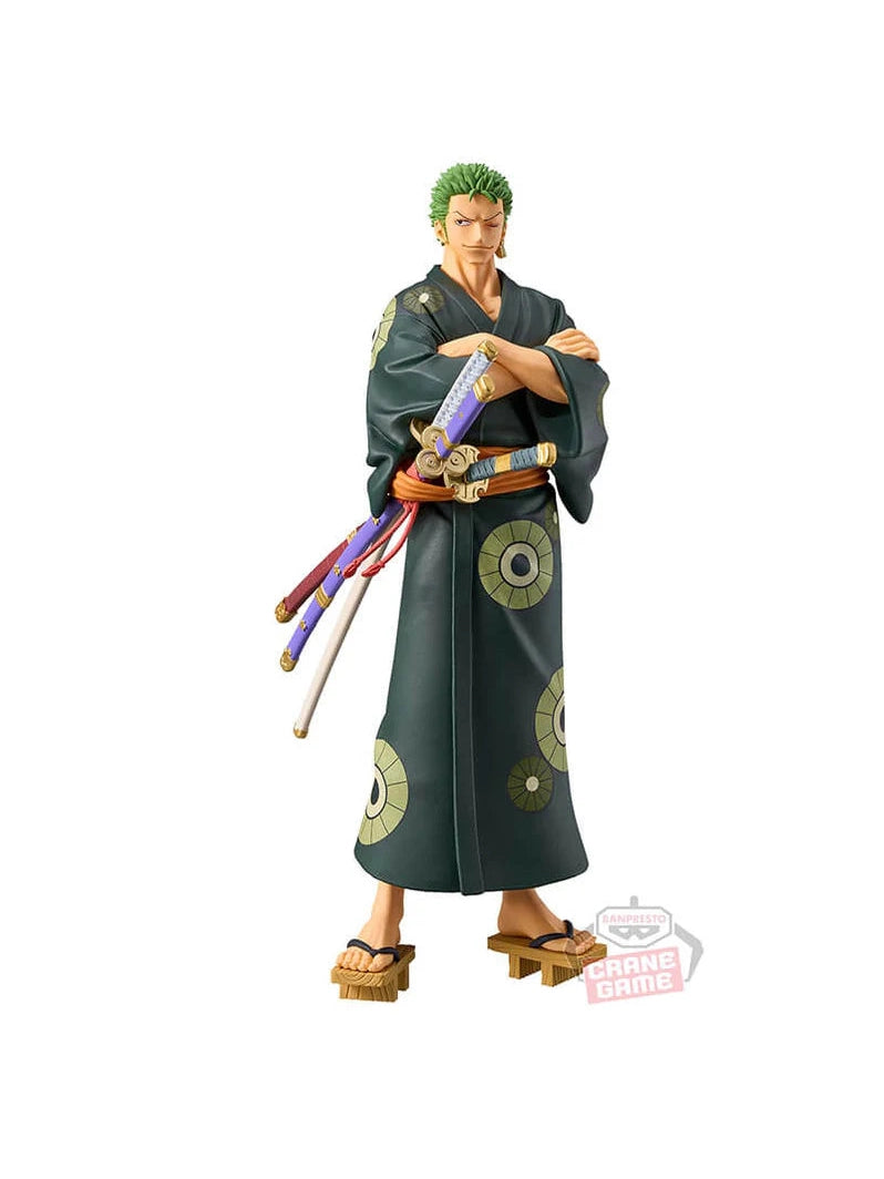 ONE PIECE FIGURA RORONOA ZORO THE GRANDLINE SERIES DXF WANOKUNI YUKATA VER. BANPRESTO