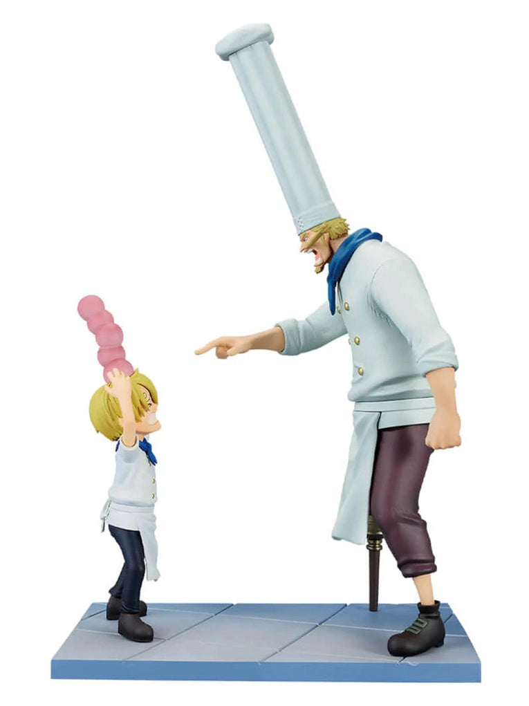 ONE PIECE FIGURA SANJI Y ZEFF REVIBLE MOMENT ROAD TO DOWN ICHIBAN KUJI PREMIO D PRECINTADA