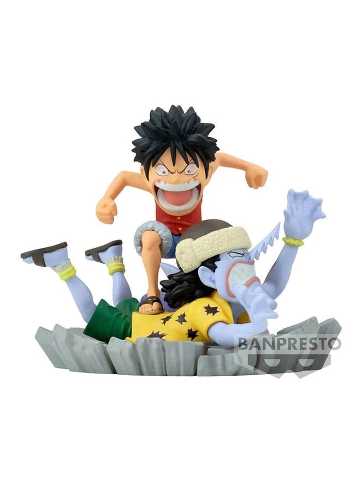 ONE PIECE FIGURA WORLD COLLECTABLE FIGURE LOG STORIES LUFFY VS ARLONG COMO NUEVA