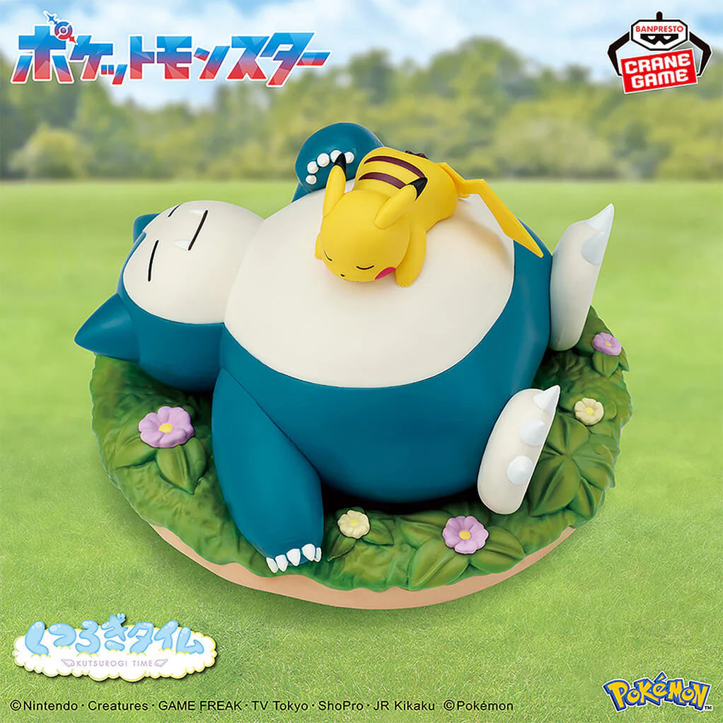 POKEMON FIGURA PIKACHU & SNORLAX RELAXING TIME