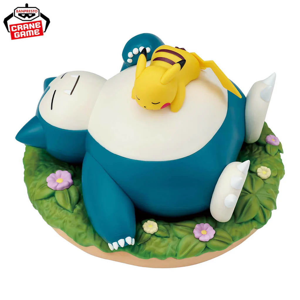 POKEMON FIGURA PIKACHU & SNORLAX RELAXING TIME