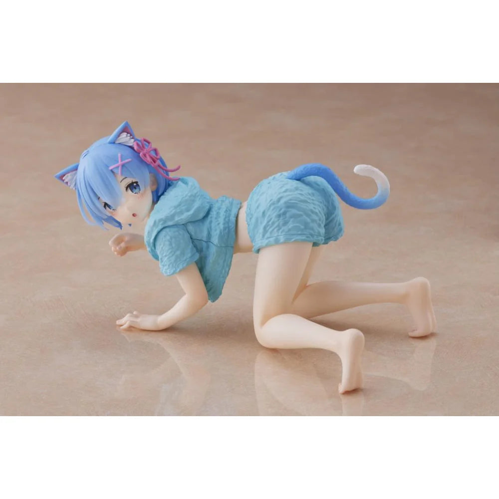 Re:Zero Desktop Cute Figura Rem Cat Room Wear Ver.-Taito-Otaku Village