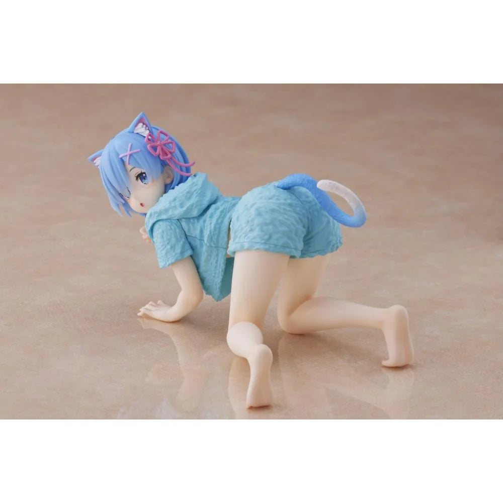 Re:Zero Desktop Cute Figura Rem Cat Room Wear Ver.-Taito-Otaku Village