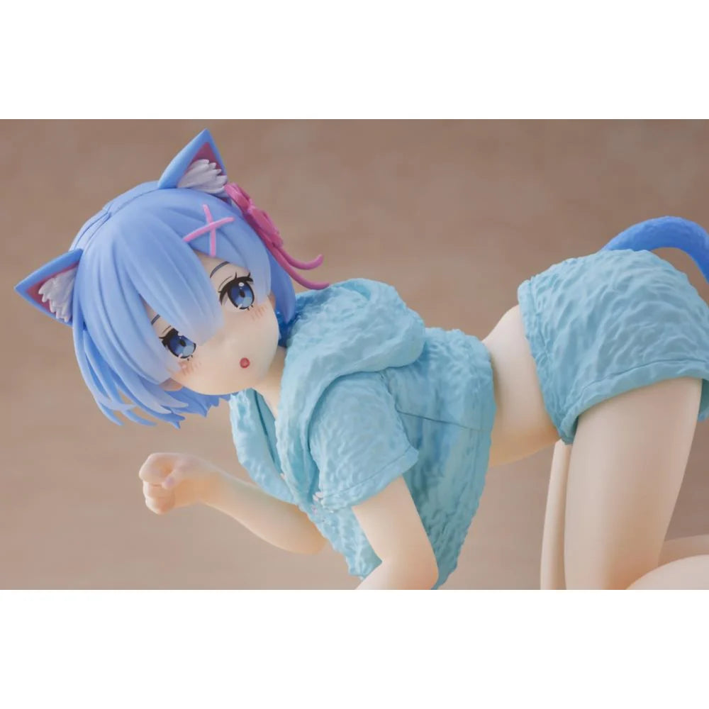 Re:Zero Desktop Cute Figura Rem Cat Room Wear Ver.-Taito-Otaku Village