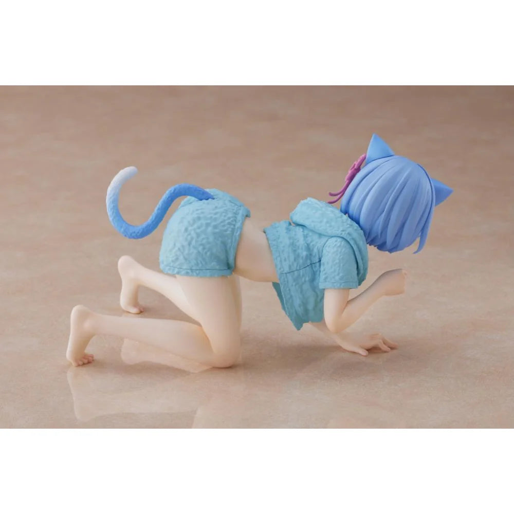 Re:Zero Desktop Cute Figura Rem Cat Room Wear Ver.-Taito-Otaku Village