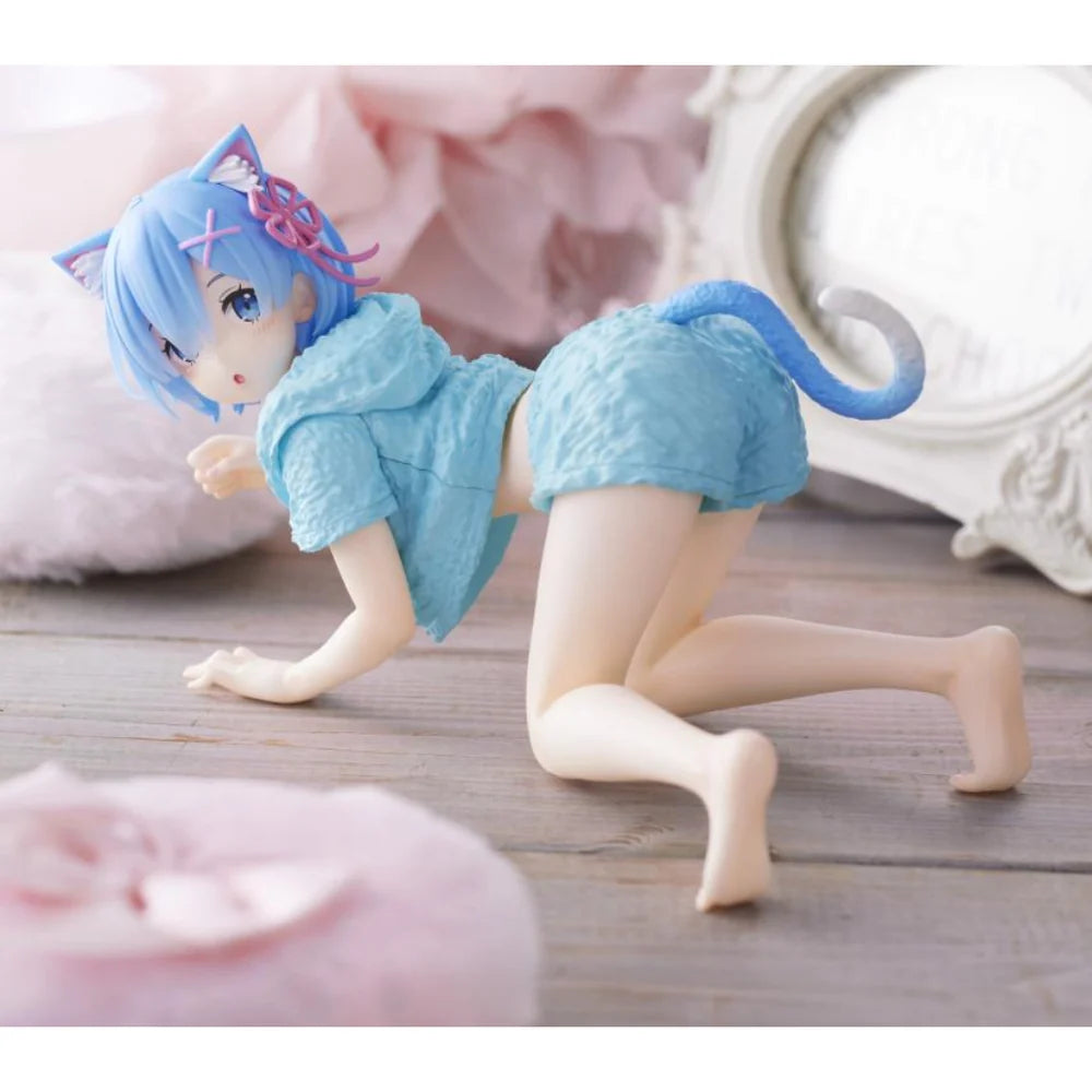Re:Zero Desktop Cute Figura Rem Cat Room Wear Ver.-Taito-Otaku Village