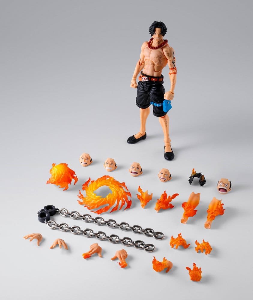 ONE PIECE FIGURA S.H. FIGUARTS PORTGAS D. ACE -MARINEFORD