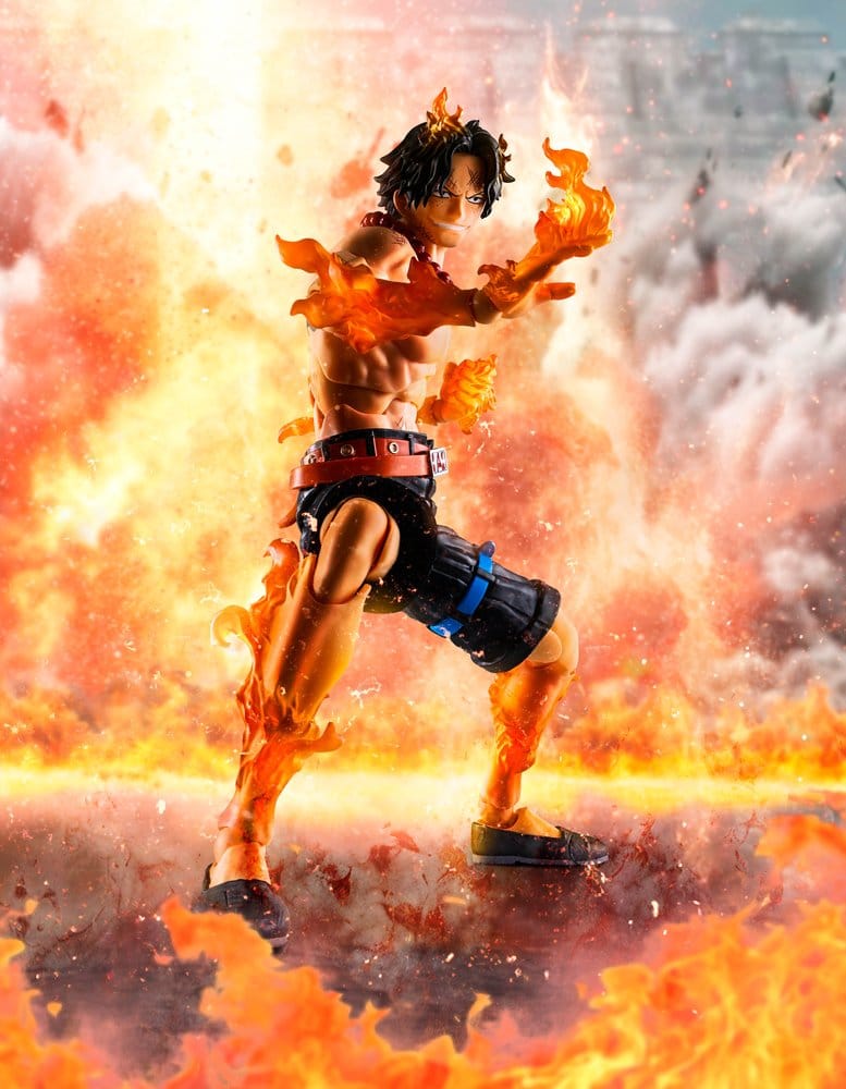 ONE PIECE FIGURA S.H. FIGUARTS PORTGAS D. ACE -MARINEFORD
